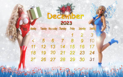 Calendar sheet December 2023