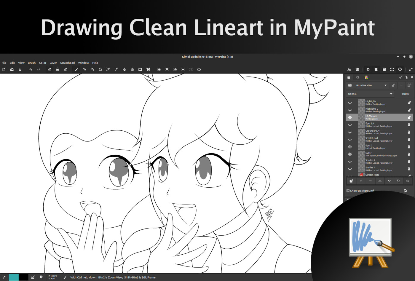 Tutorial: Drawing Clean Lineart in MyPaint by Jdan-S on DeviantArt