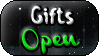 B/W Ani : Gifts OPEN - Button by x-Skeletta-x