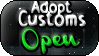 B/W Ani : Adopt Customs OPEN - Button by x-Skeletta-x