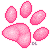 Paw Print v.2 Icon (Light Pink-Right) - F2U! by x-Skeletta-x