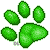 Paw Print v.2 Icon (Green-Left) - F2U! by x-Skeletta-x