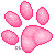 Paw Print v.2 Icon (Light Pink-Left) - F2U!