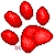 Paw Print v.2 Icon (Red-Left) - F2U!