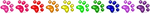 Paw Print Divider (Rainbow) - F2U! by x-Skeletta-x