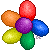 Backwards Rainbow Flower Icon - F2U