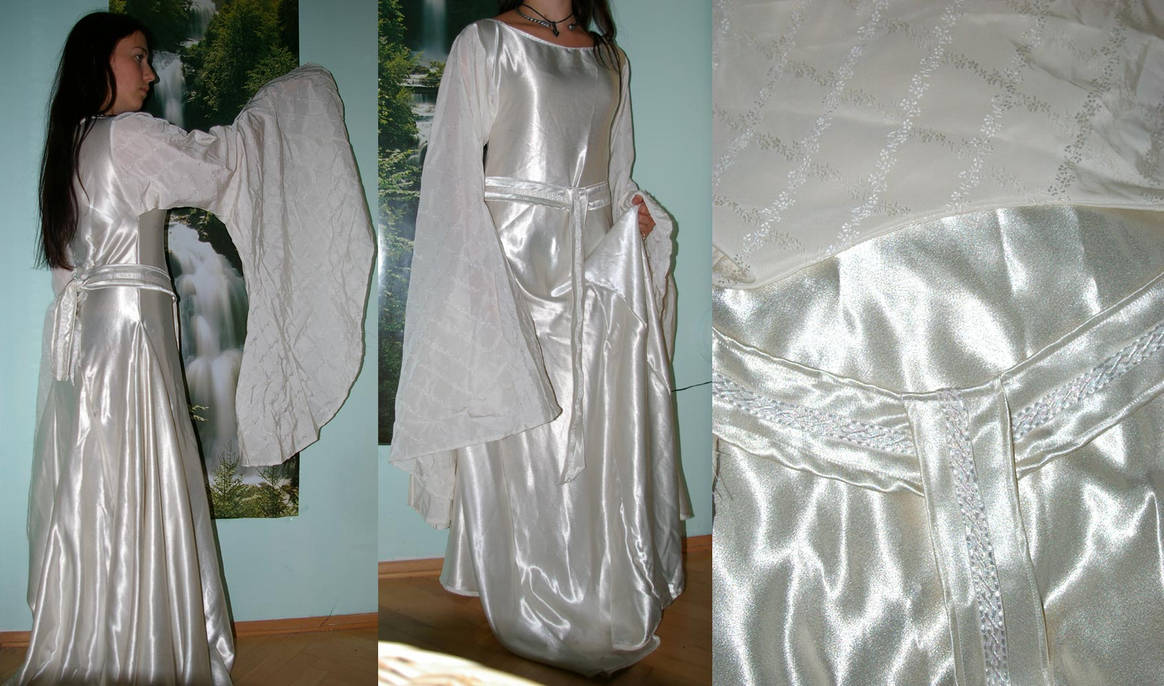 White Elf Queen Robe White elven dress by Celefindel on DeviantArt