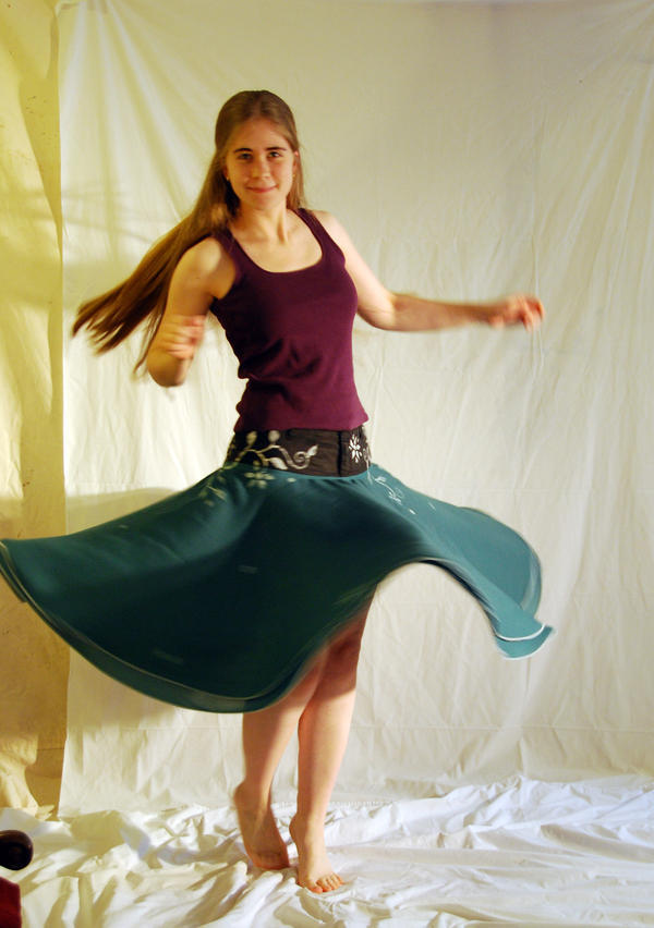 Painted Dance Skirt - Spinning