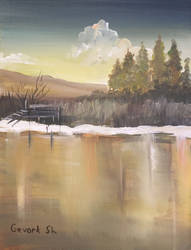 Landscape Painting in Winter