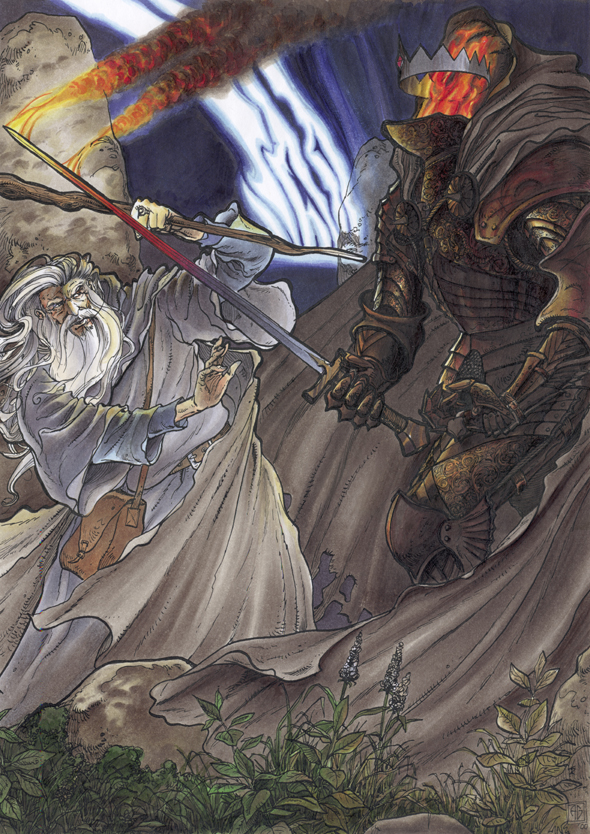 Gandalf vs Nazgul