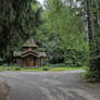 Wooden Church in Forest