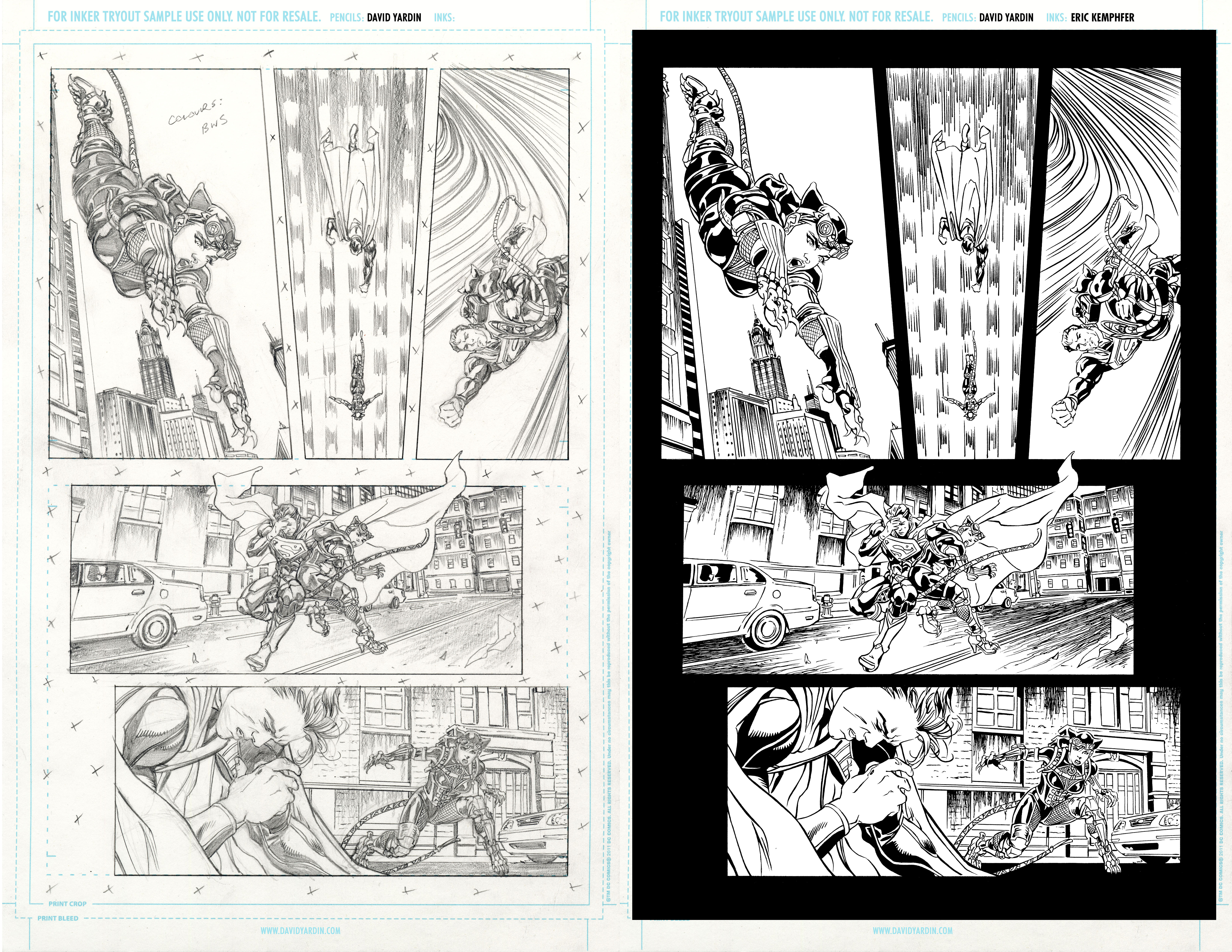 Injustice 17 page 5 ink practice SideBySide