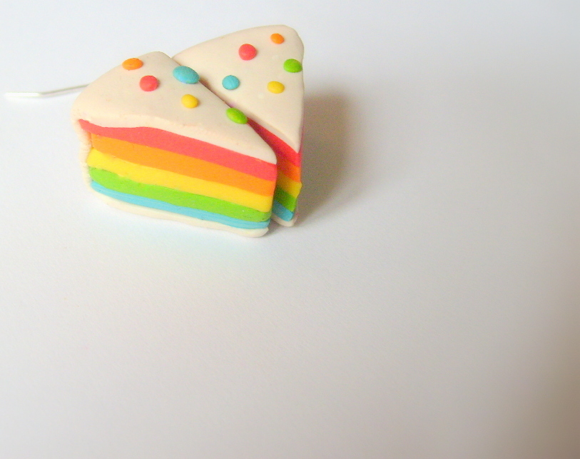 Rainbow cakes - earrings