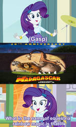 Rarity Excited for Madagascar 20th Anniversary
