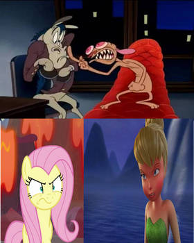 Tinker Bell and Fluttershy Hates Ren Seeks Help