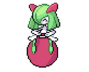 Kirlia on a Space Hopper -- thomas2342342 Request