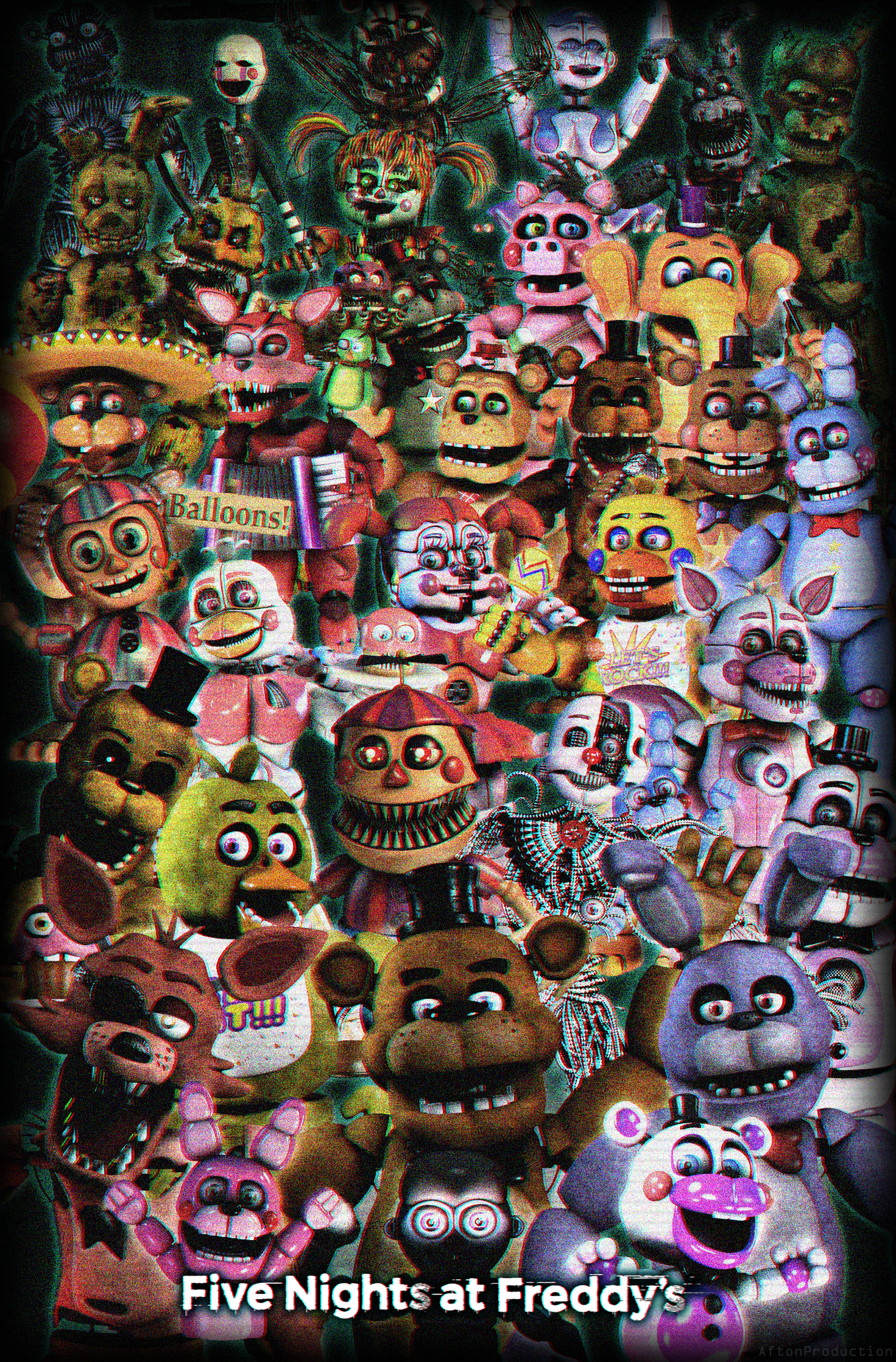 ArtStation - remake fnaf poster in 3d