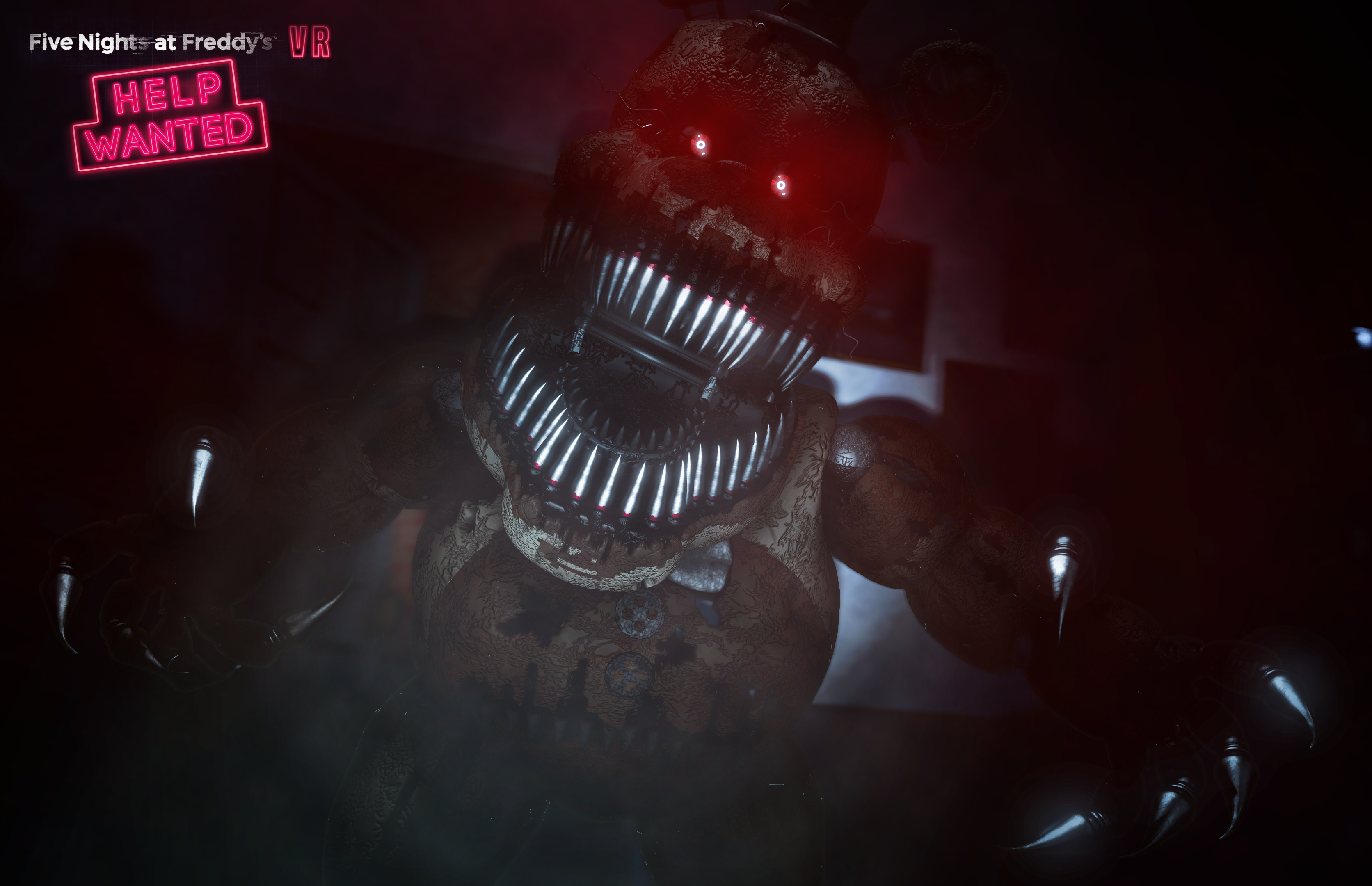 Nightmare jumpscare screen remake. : r/fivenightsatfreddys