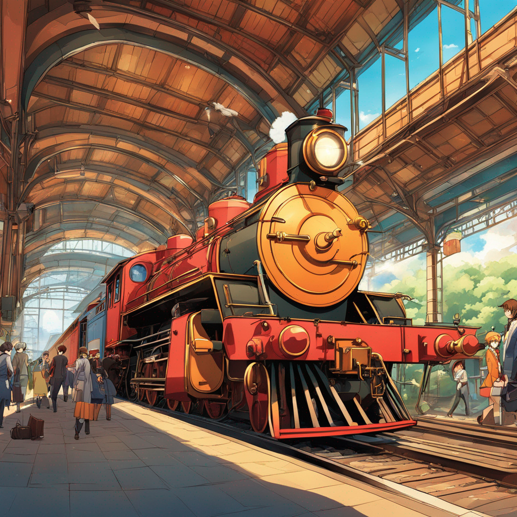 Steam Locomotive Arriving At A Railway Station