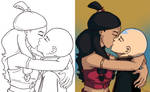 Aang and Katara Kiss