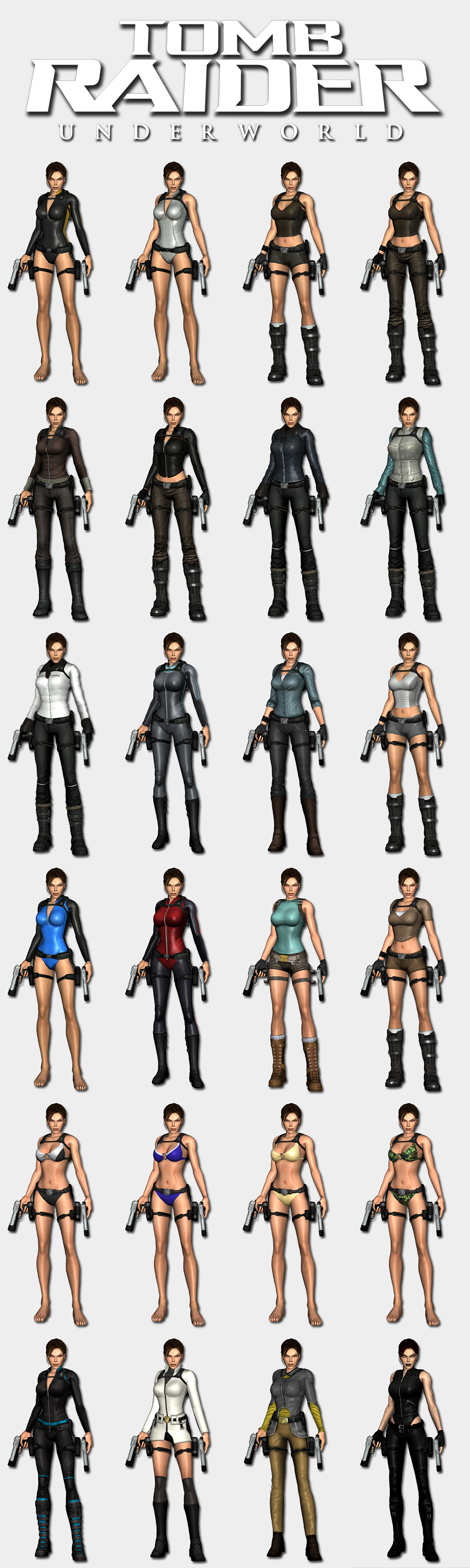 Tomb Raider Underworld - Lara's outfits