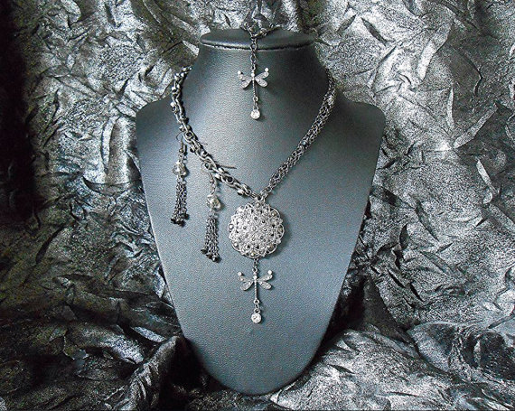 SOLD: Victorian Dragonfly Jewelry Set