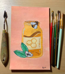 Honey Bee Himi Gouache by random-wish