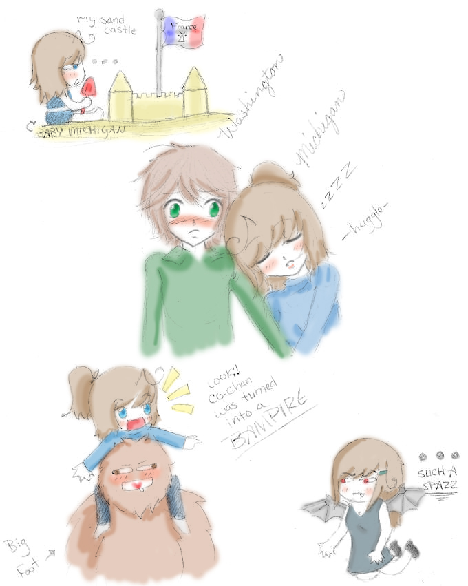 State-tan and Michigan doodles