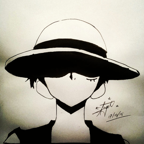 One Piece Monkey D Luffy Ink Drawing By Lovedangelxx On Deviantart One Piece Monkey D Luffy Ink Drawing By Lovedangelxx On Deviantart
