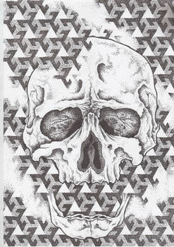 dotwork skull