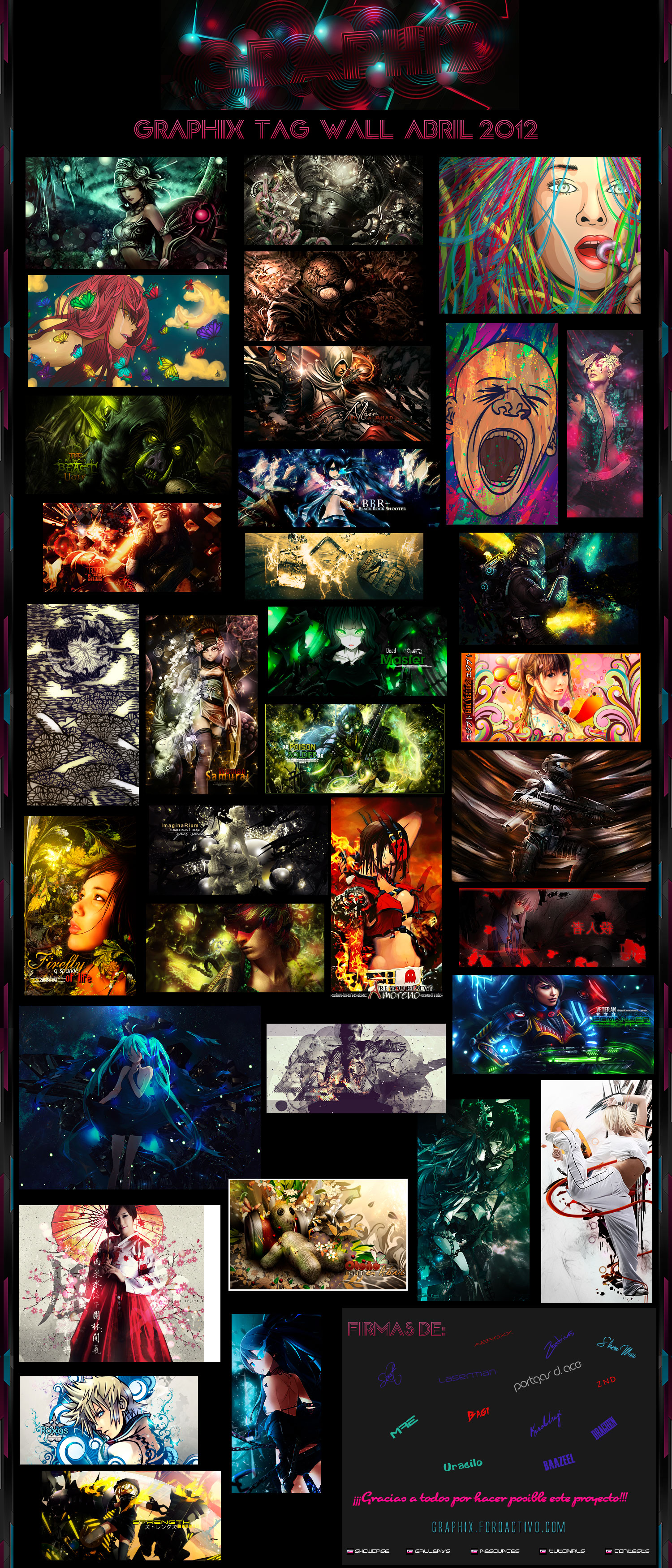 Graphix Tag Wall Abril 2012 by Graphix-Team on DeviantArt