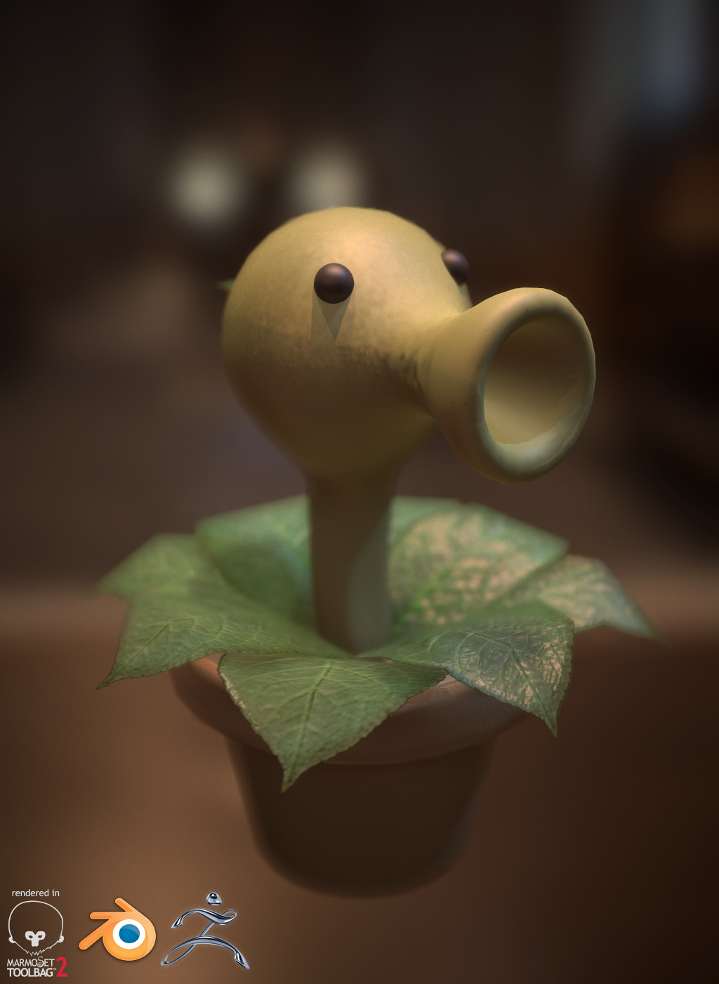 Peashooter Marmoset Test Render