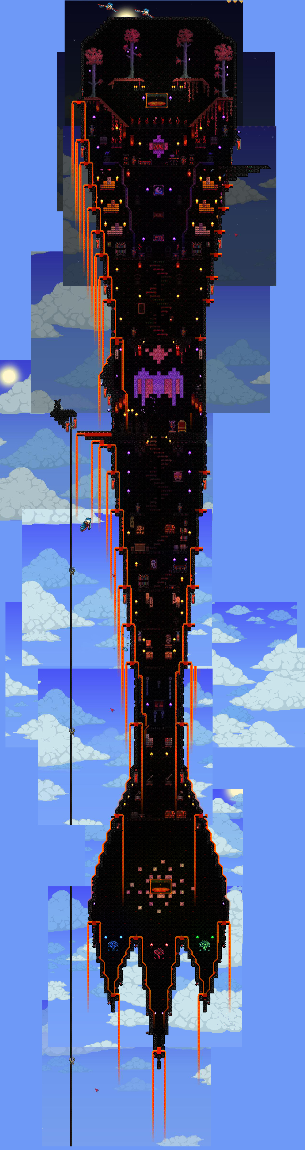 Defensive Tower At Entrance Of Town : Terraria