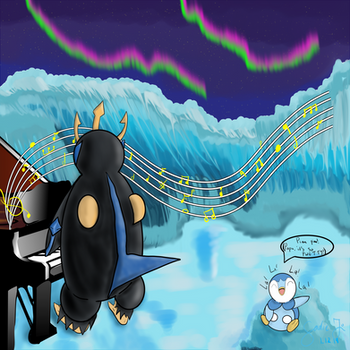 Empoleon and Piplup