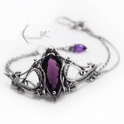 ENTIEERELH - silver and amethyst ( bracelet)