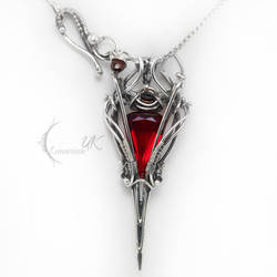 LURANTILH - silver , red quartz , garnet