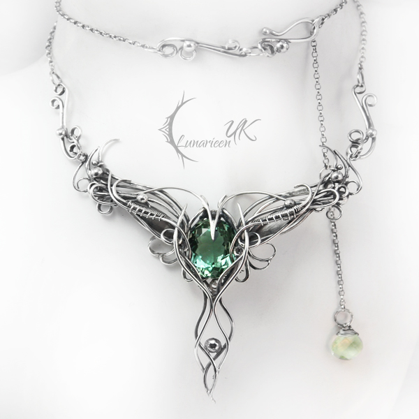 LIRVILMARH - silver and green amethyst