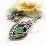 ARVINTARH - silver , green amethyst and pearl