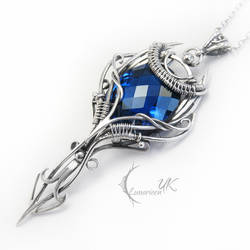 ANTIARELH - silver , blue topaz and quartz