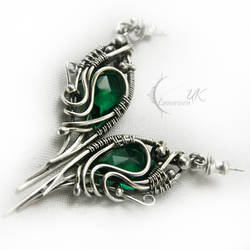 IZNAHSHI - silver and green quartz