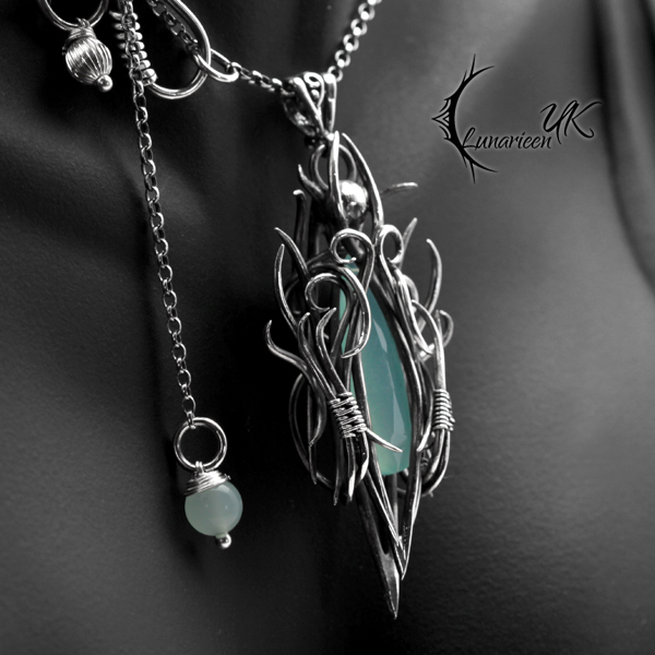 ASNEGRION - silver, blue chalcedony