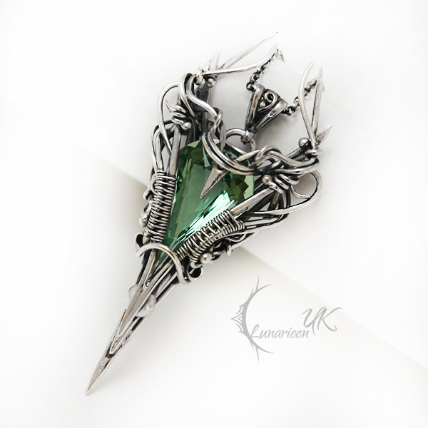 ANAHTIEEL - silver and green amethyst