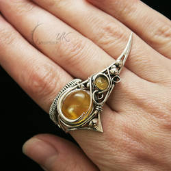 LUVIEENTH - silver , citrine and rutilated quartz.