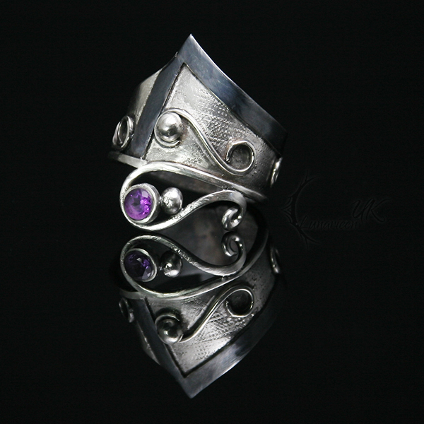 AGHARTIEEL- silver and amethyst.