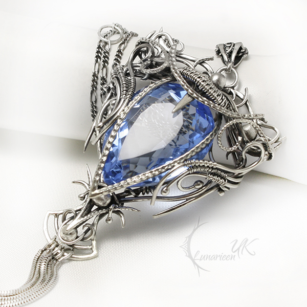 FAELTIEEN UMIRX silver and blue quartz