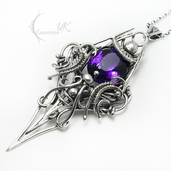 PHALTIEERX Silver and Amethyst