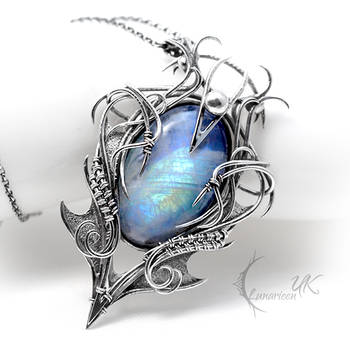 LUNTRIALYZ, Silver, Rainbow Moonstone.