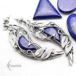 Earrings THRILLNIS - Silver and Lapis Lazuli