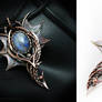 Dragon pendant Copper and Moonstone