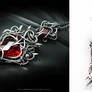 DAMEERIANTH Silver, red quartz